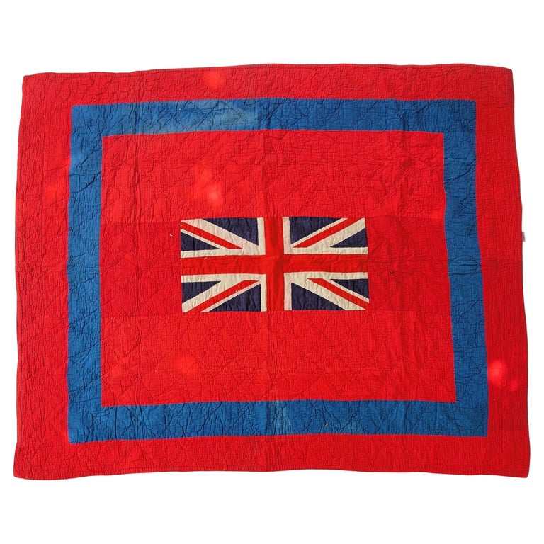19Thc British Wool Flag Quilt For Sale at 1stDibs