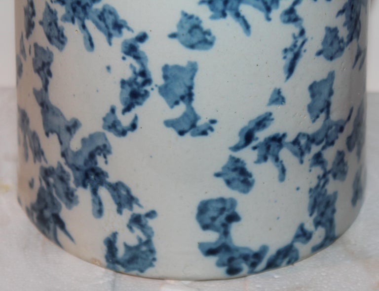 19thc Broken Smoke Ring Pattern Sponge Pitcher For Sale at 1stDibs