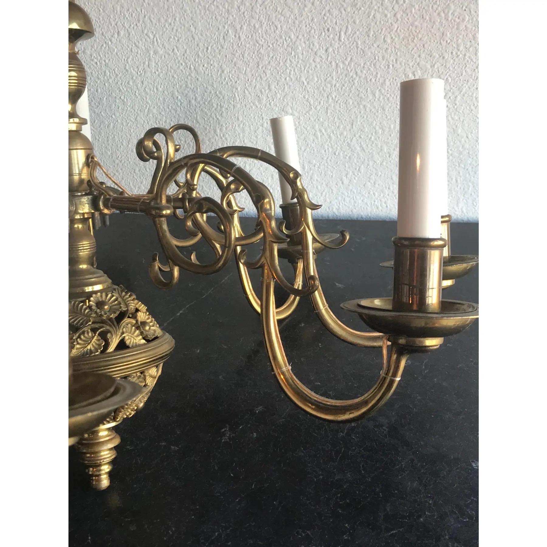 Araña de bronce del siglo XIX siglo XX en venta