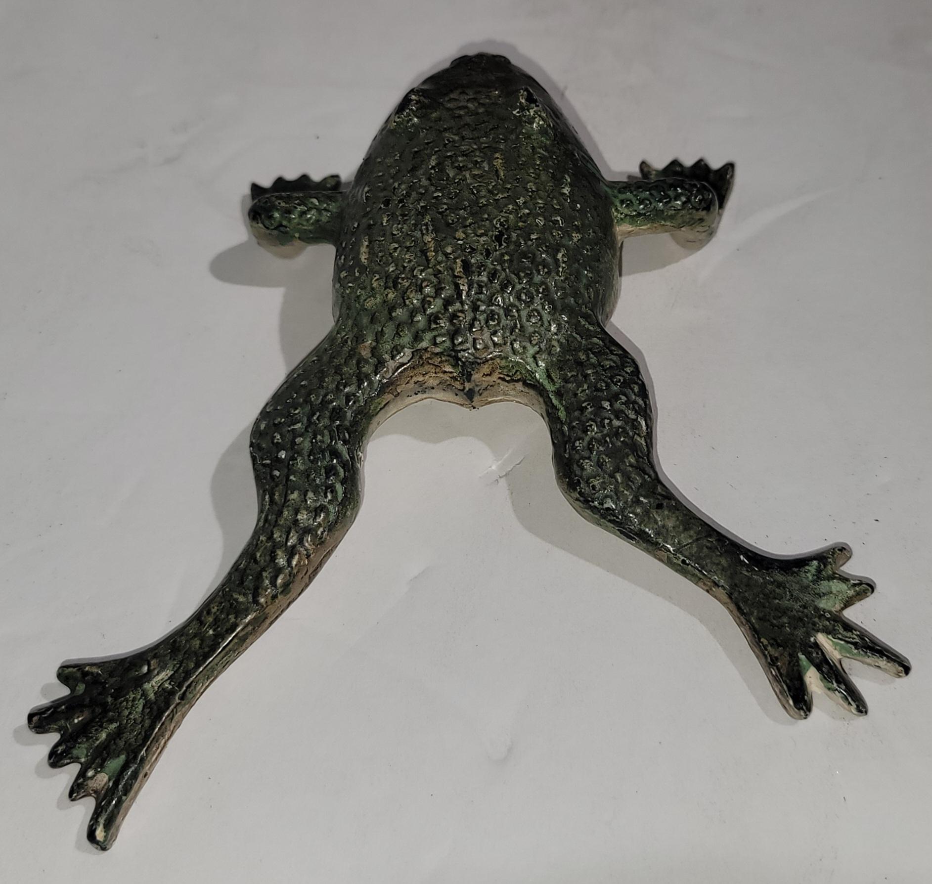 19Thc Bronze & Iron Frogs Collection 7
