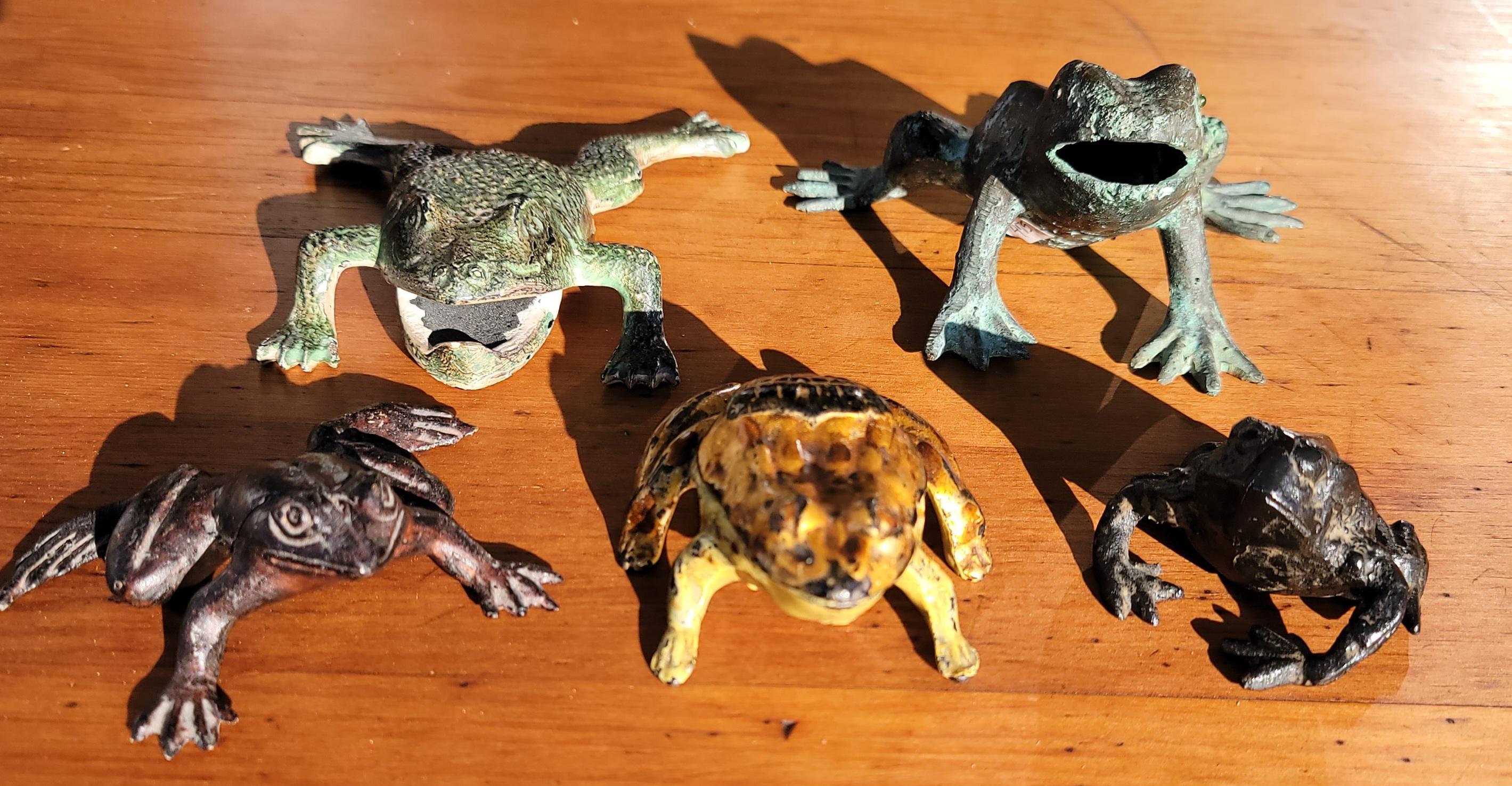 Adirondack 19Thc Bronze & Iron Frogs Collection For Sale