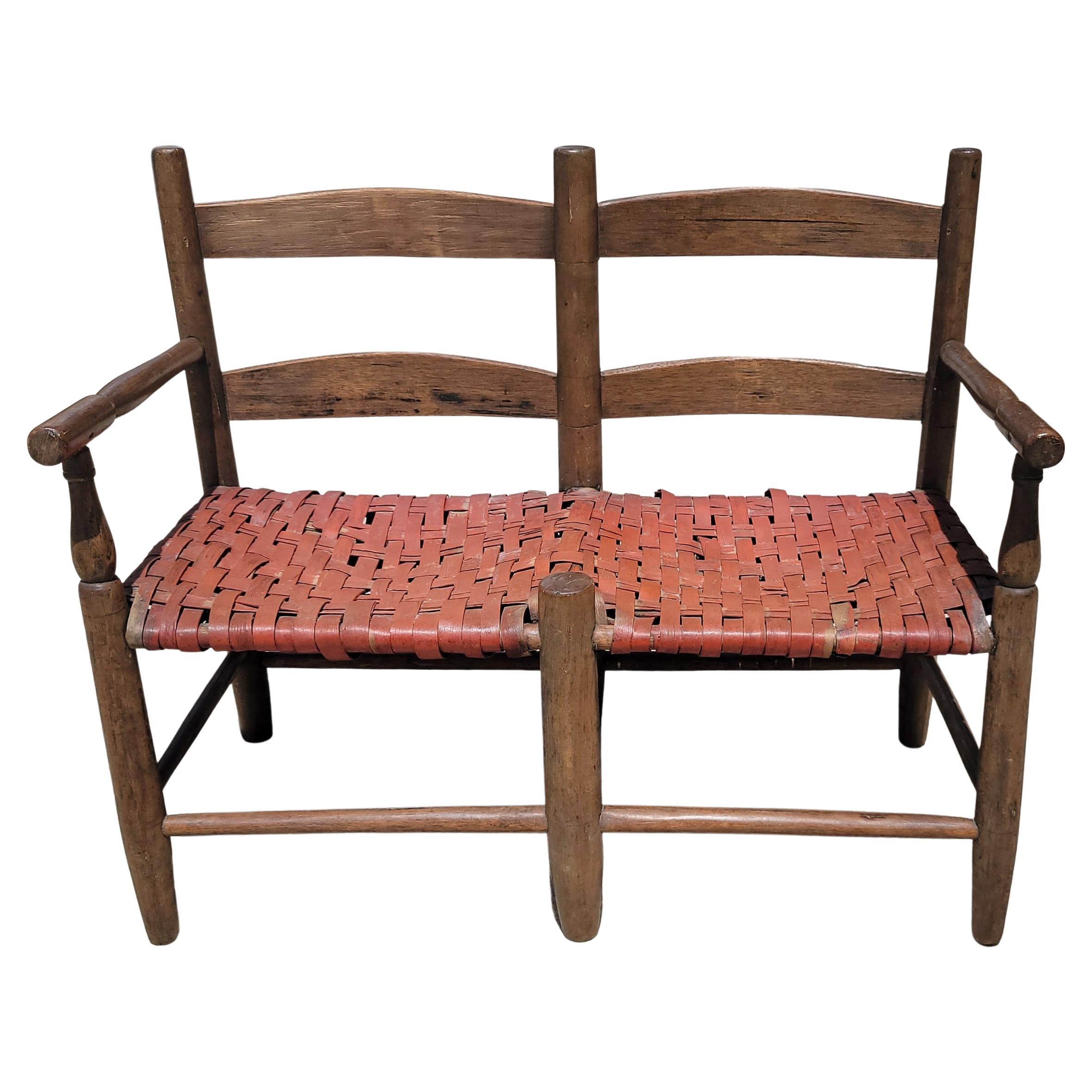 19th Century Buggy Seat / Settee Handmade For Sale