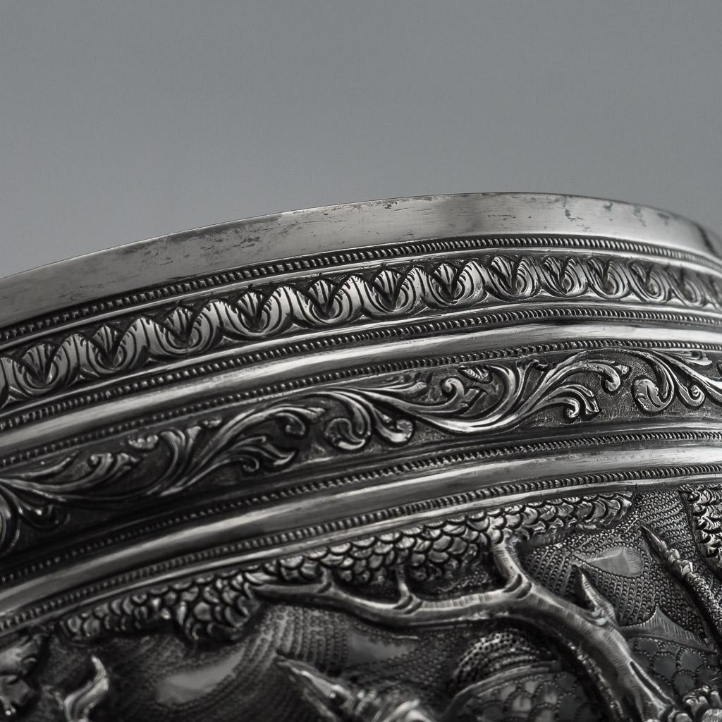 19th Century Burmese Silver Thabeik Bowl, Rangoon, circa 1880 3