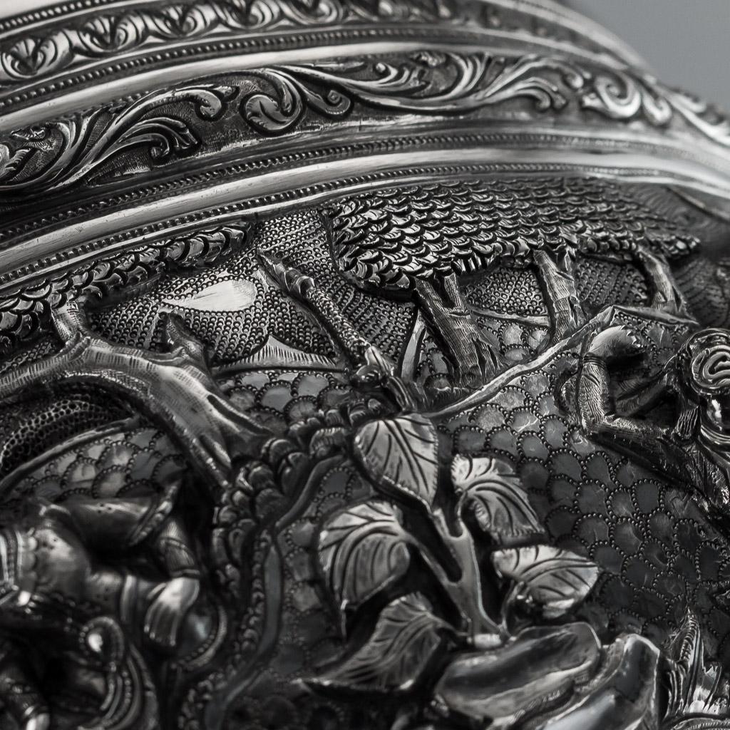 19th Century Burmese Silver Thabeik Bowl, Rangoon, circa 1880 5