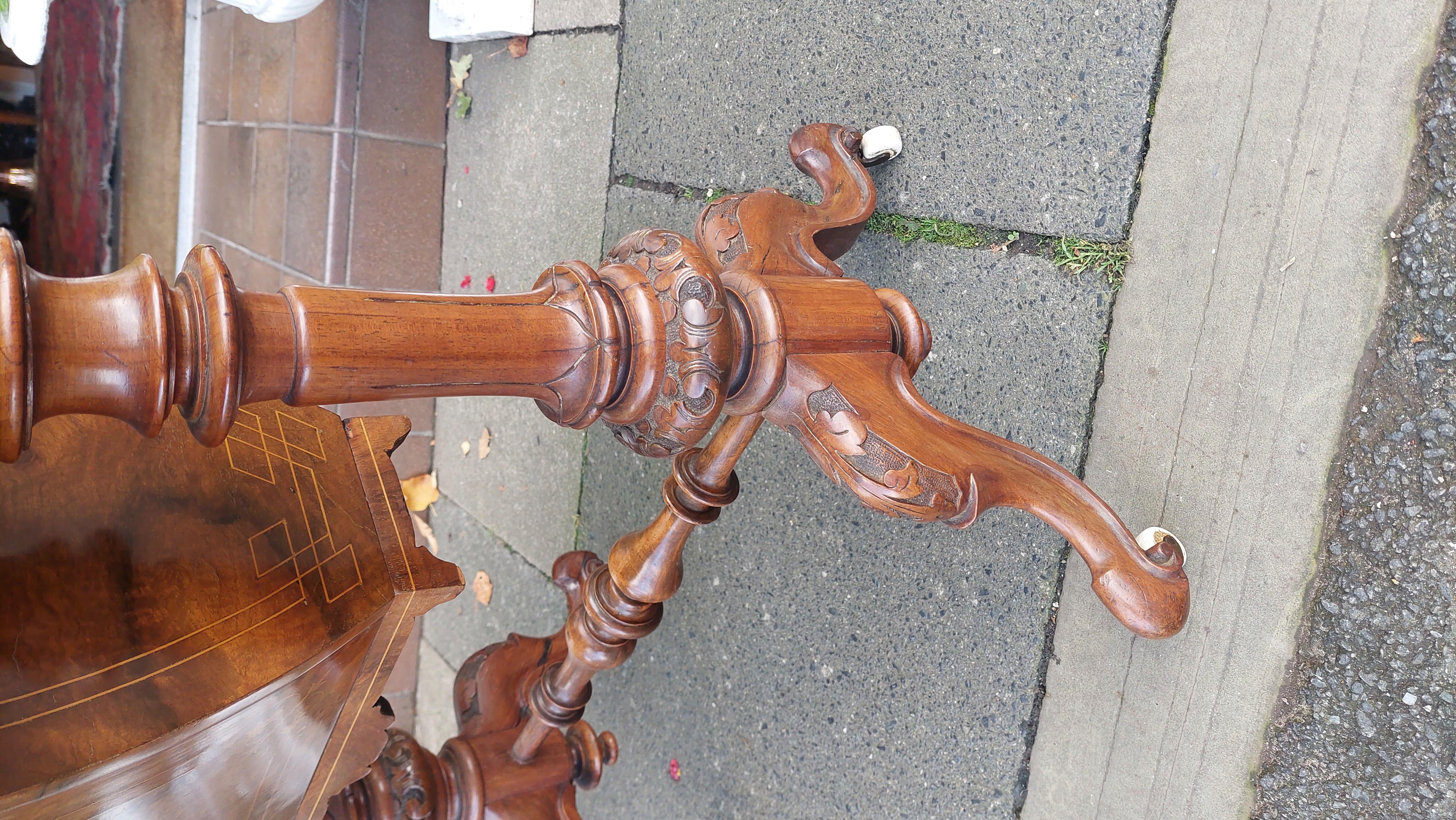 19thC Burr Walnut and Marquetry Inlaid Games/Work Table In Good Condition For Sale In Altrincham, GB