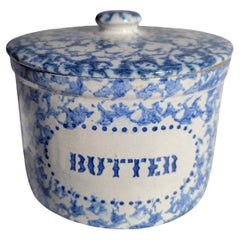 19thc Butter Crock With Lid