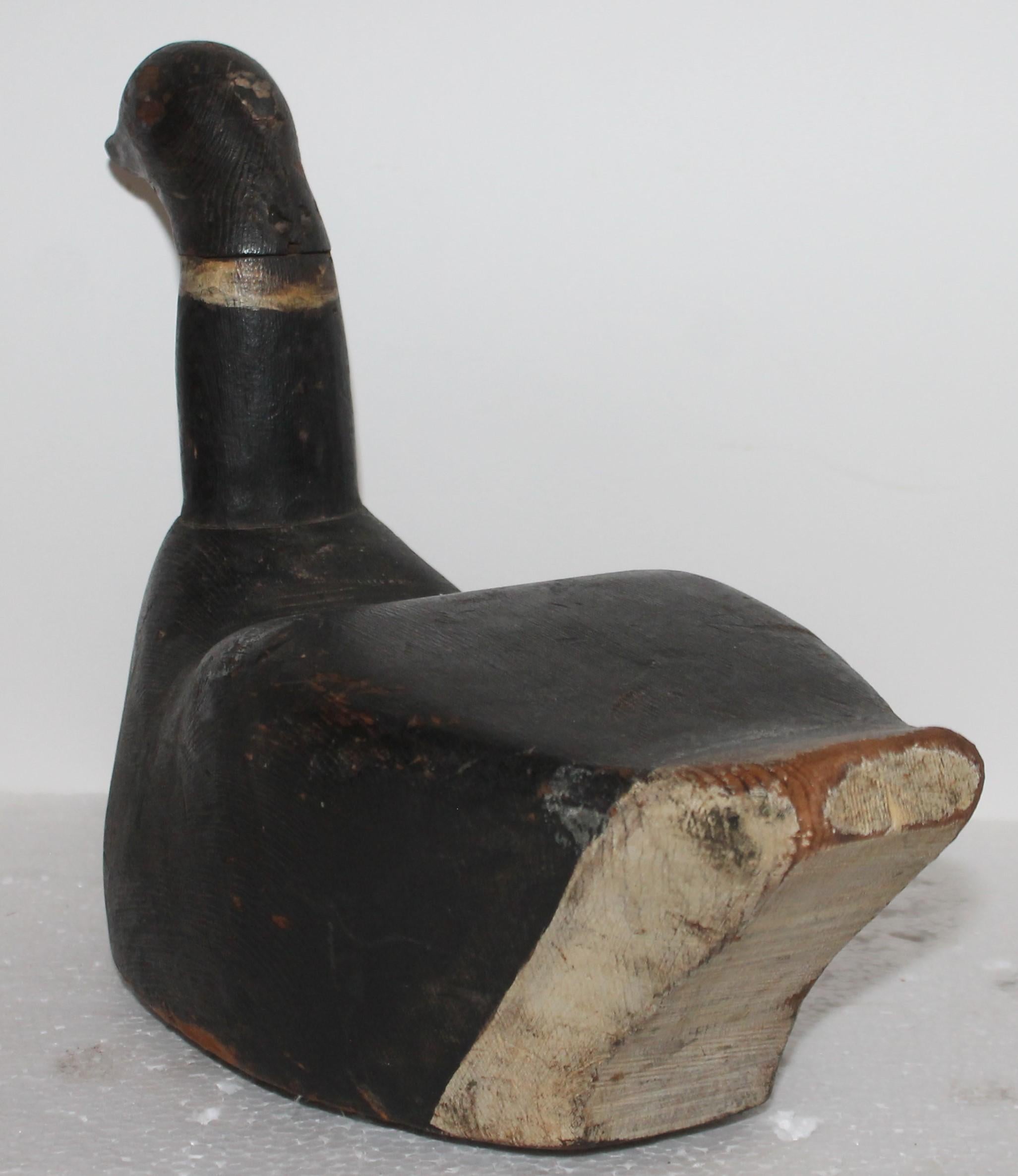 Adirondack 19th Century Canadian Goose Signed on Weight on Base
