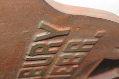 19thc Cast iron Bull Windmill Weight W/Custom Made Cast Iron Base