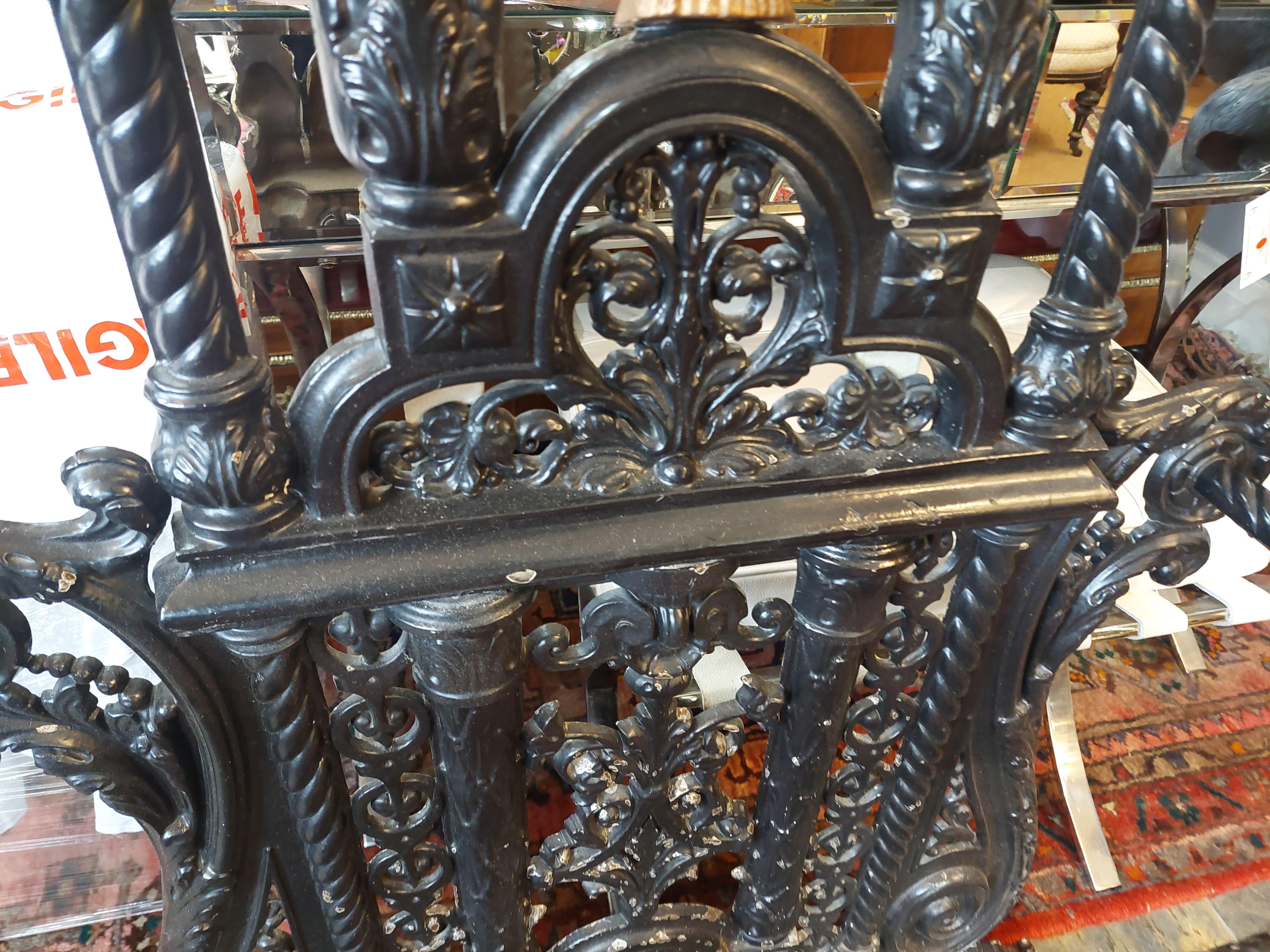 19thC Cast Iron Hall Stand by the Falkirk Foundry For Sale 5