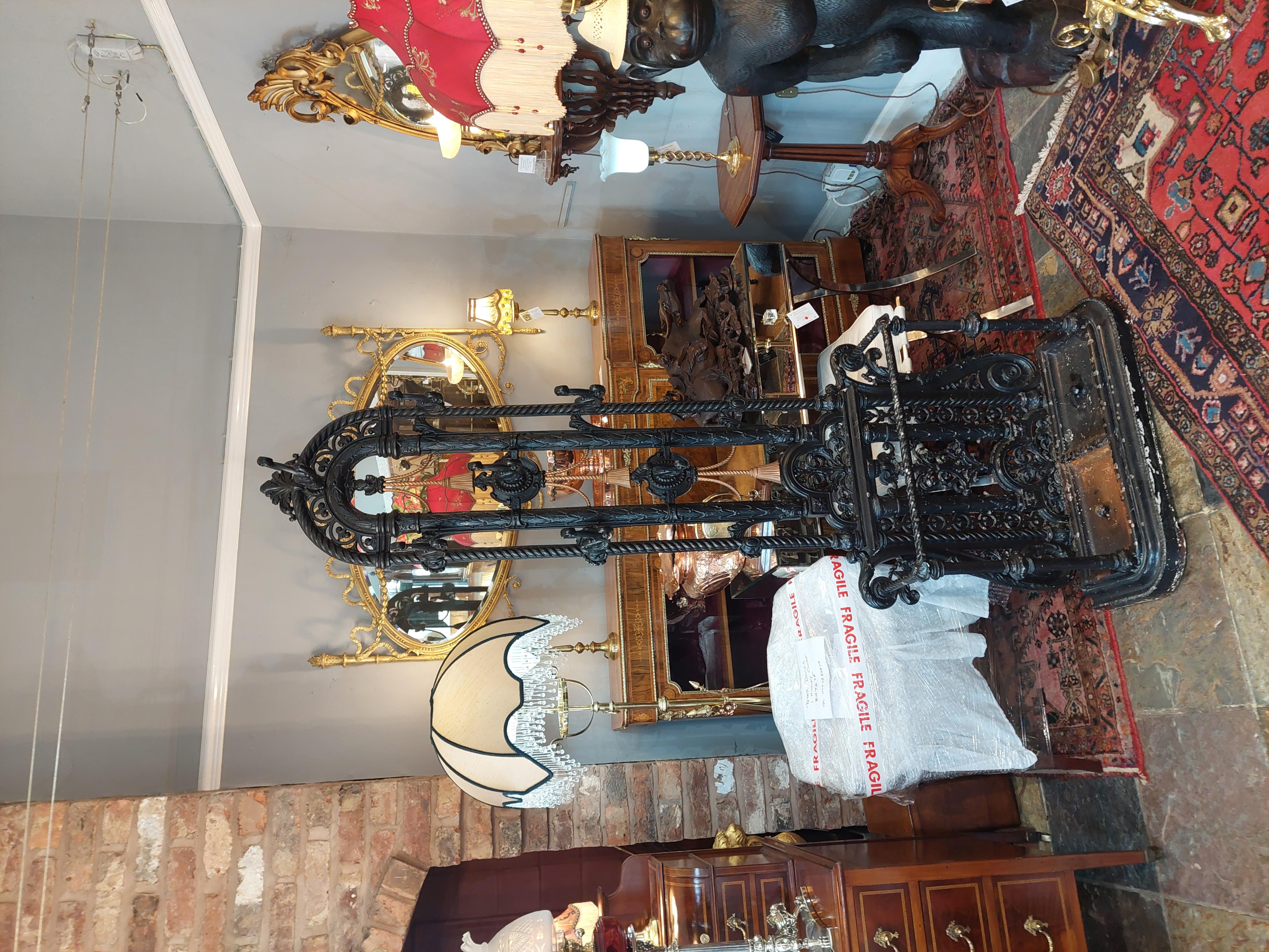 Victorian 19thC Cast Iron Hall Stand by the Falkirk Foundry For Sale