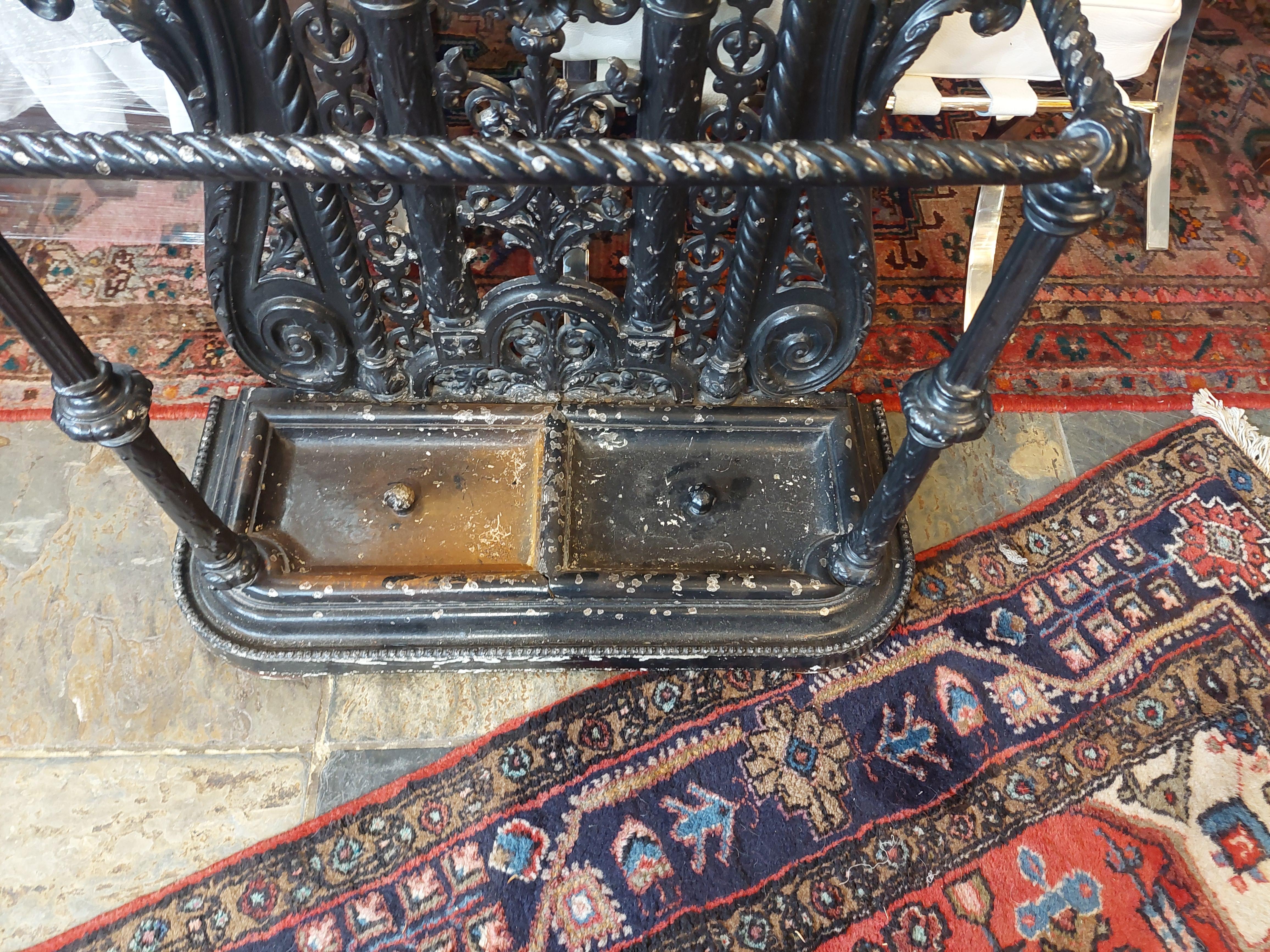 Scottish 19thC Cast Iron Hall Stand by the Falkirk Foundry For Sale