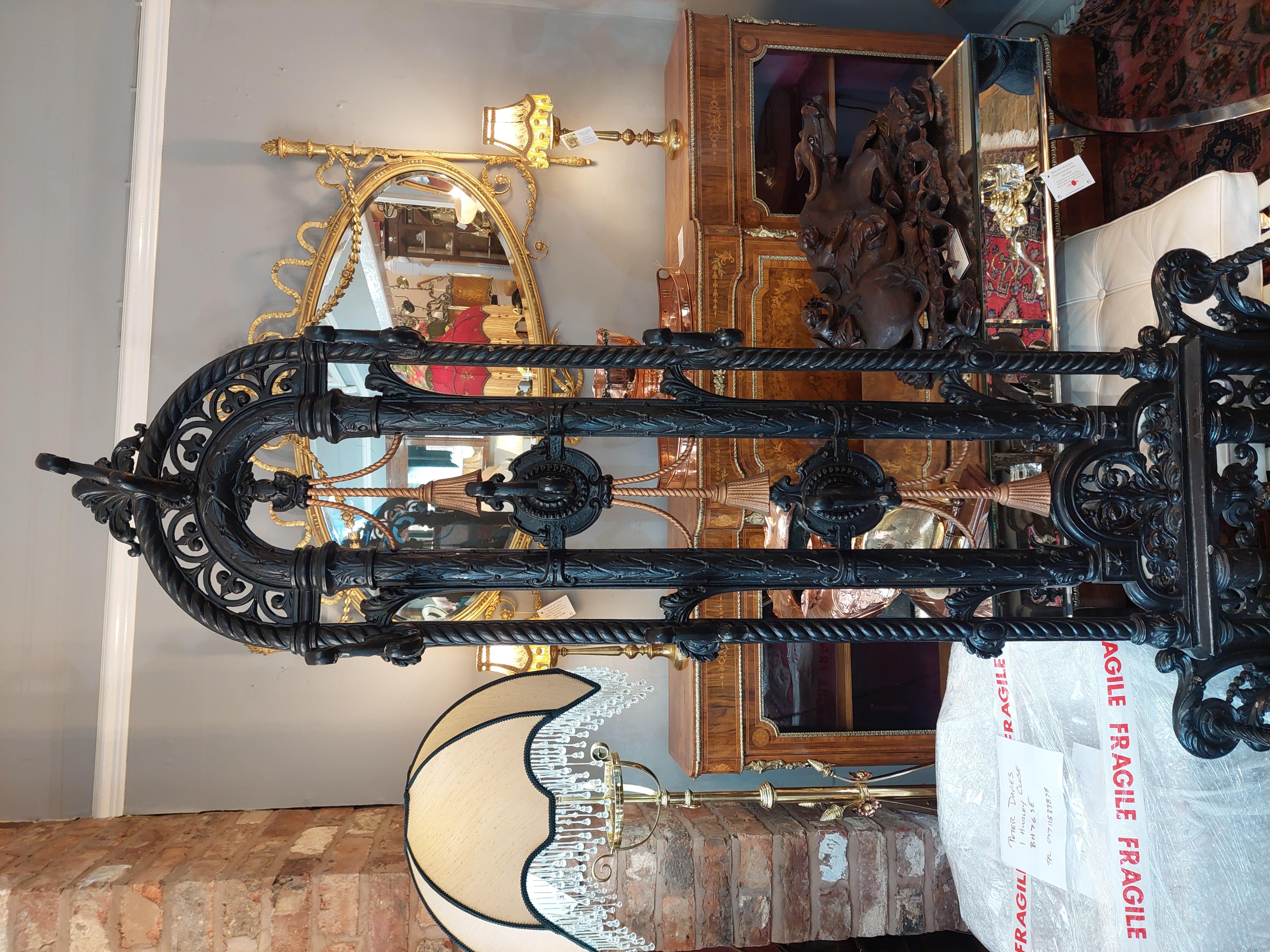 19th Century 19thC Cast Iron Hall Stand by the Falkirk Foundry For Sale