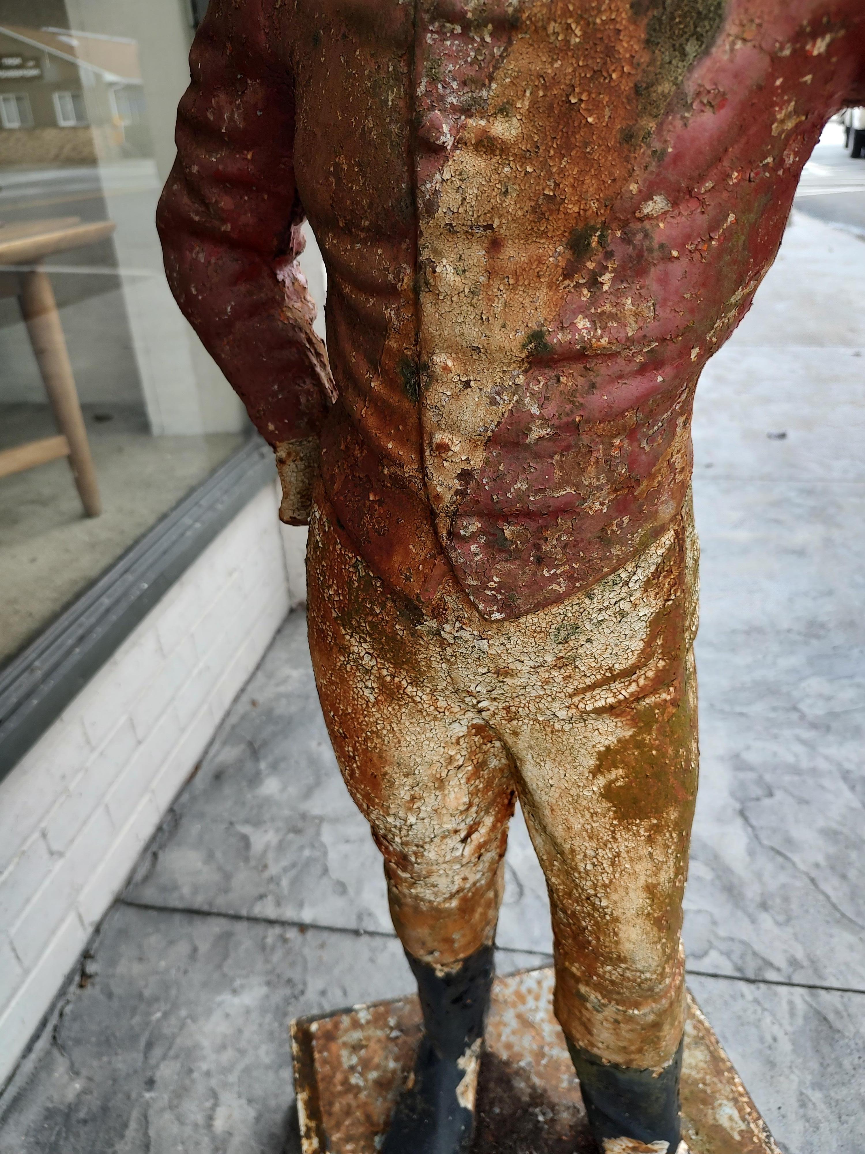 cast iron jockey statue