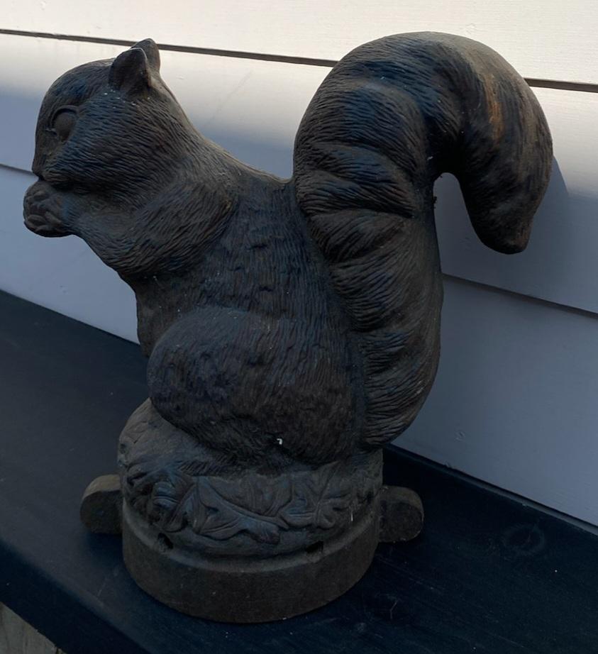 American 19Thc Cast Iron Squirrel Fence Post For Sale