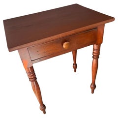 19Thc Cherry One Drawer End Table