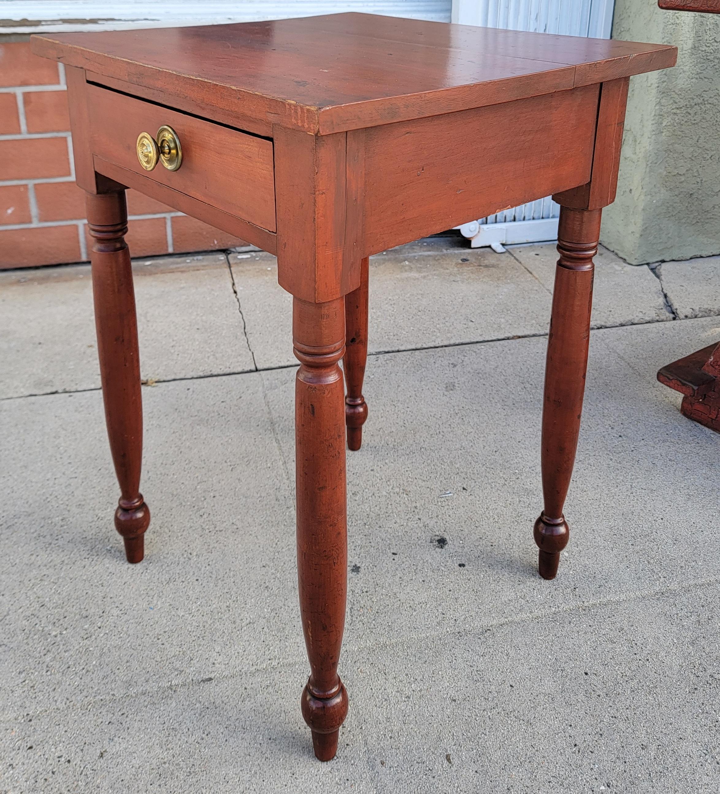 American Classical 19Thc  Cherry Side Table or Night Stand For Sale