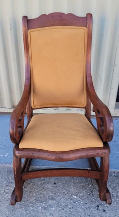 19Thc Child's Walnut Rocker