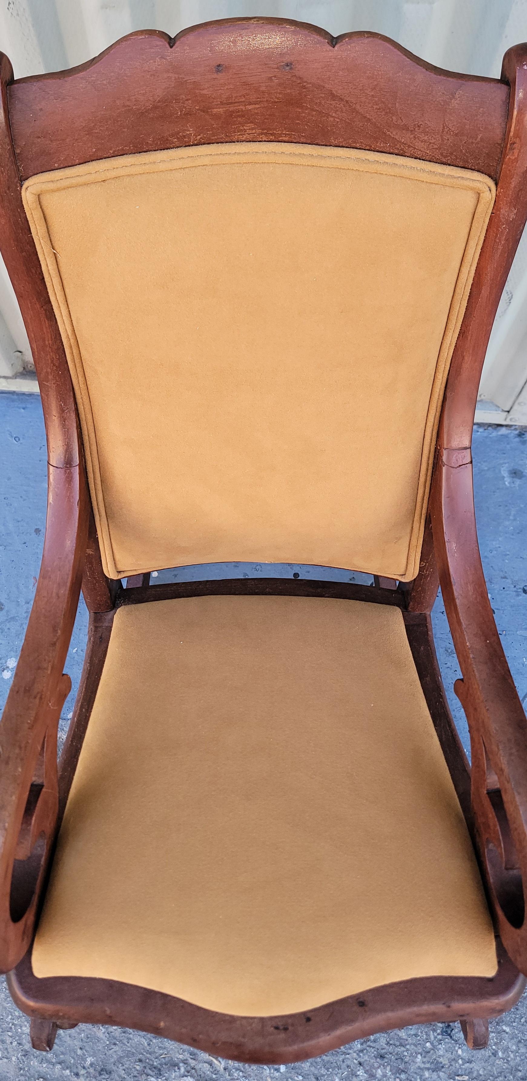 Early 20th Century 19Thc Child's Walnut Rocker For Sale