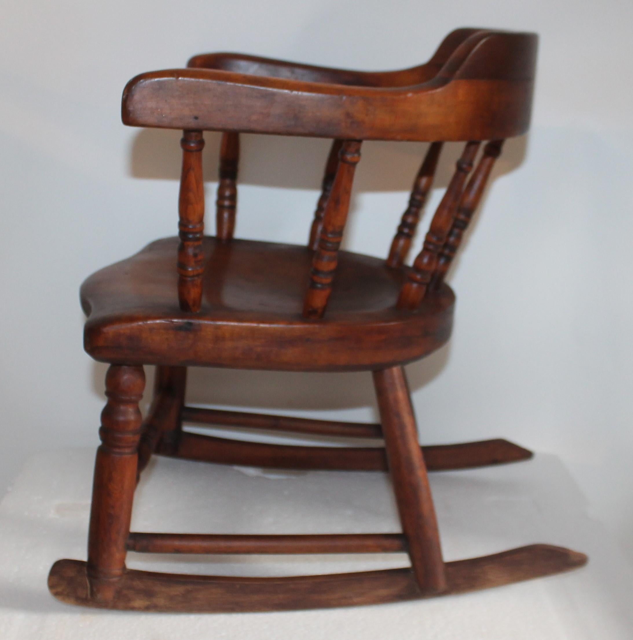 Country 19th Century Child's Windsor Rocker from New England For Sale
