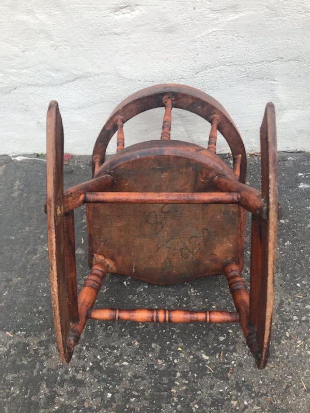 19th Century Child's Windsor Rocker from New England For Sale 1
