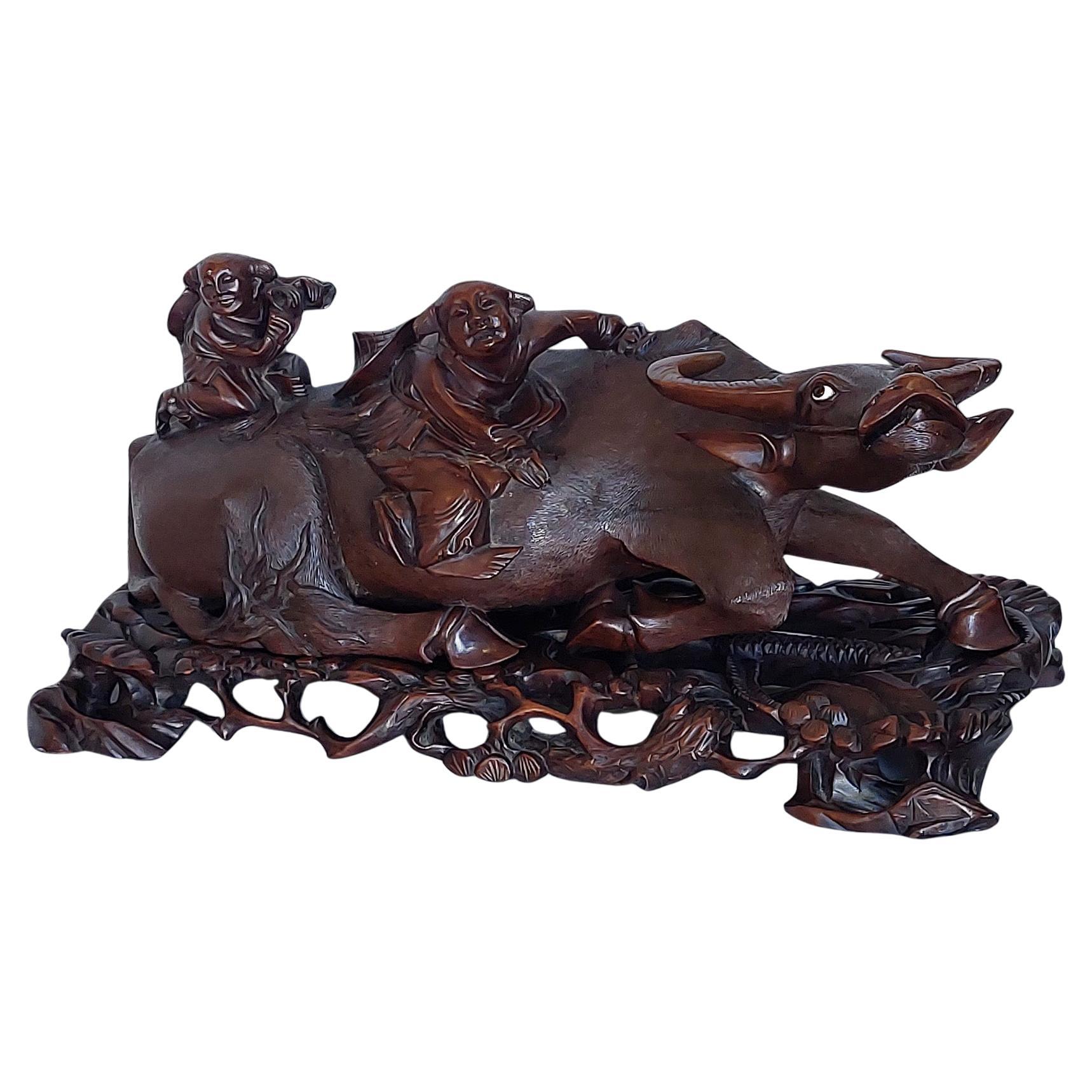19thC Chinese Root Wood Carving