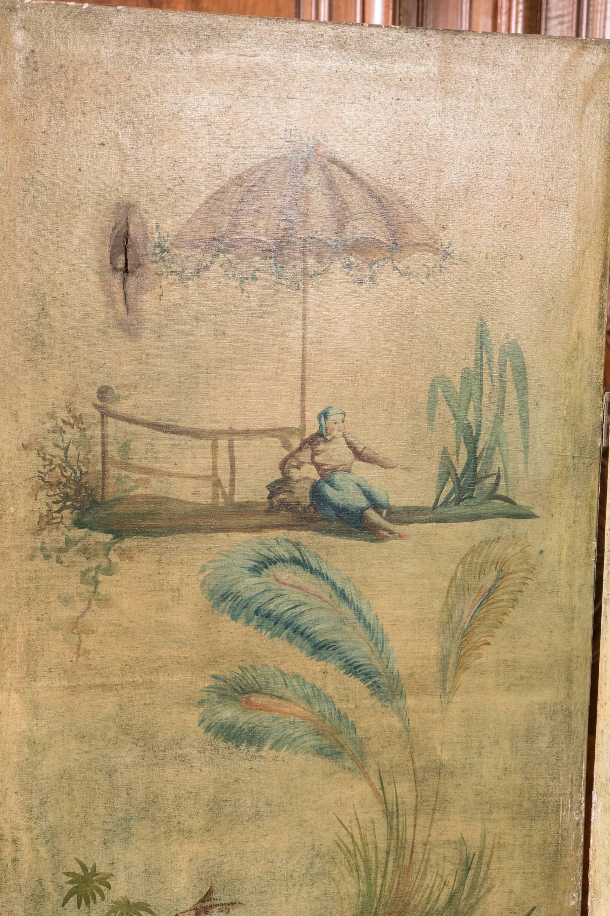 French 19th Century Chinoiserie Screen