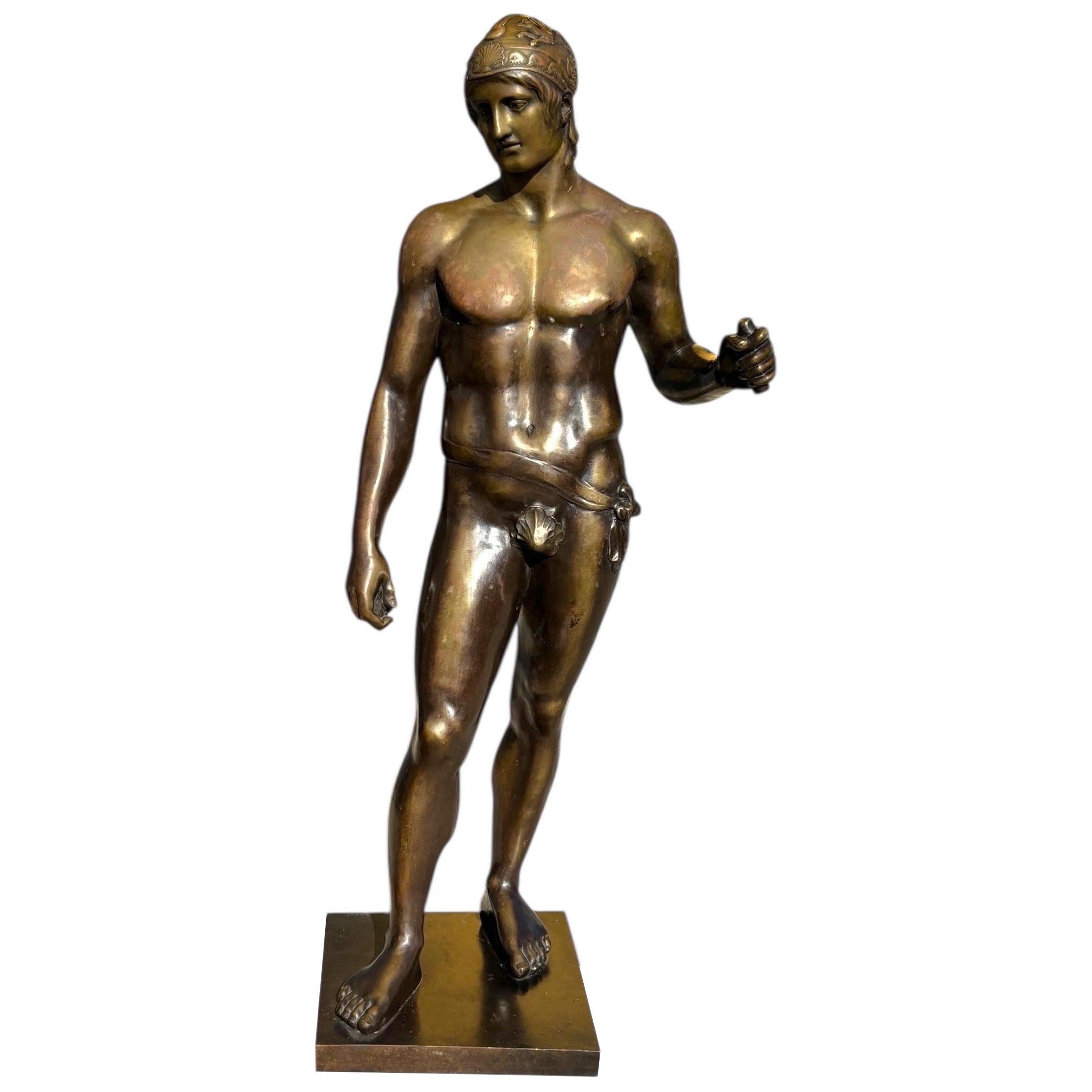 19thC Chiparus Bronze Sculpture of a Nude Ares God of War