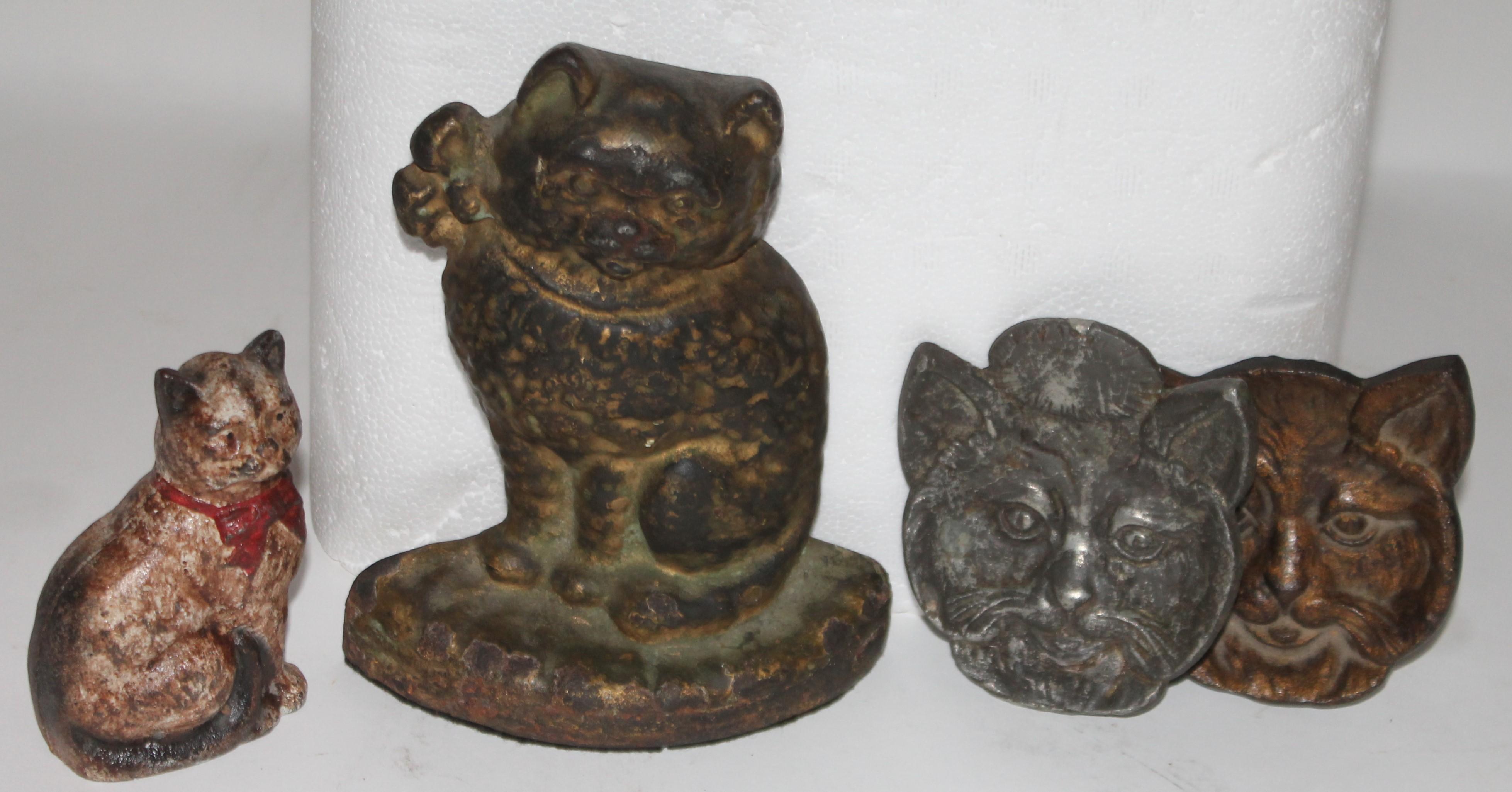 North American 19th Century Collection of Primitive Iron Cats For Sale