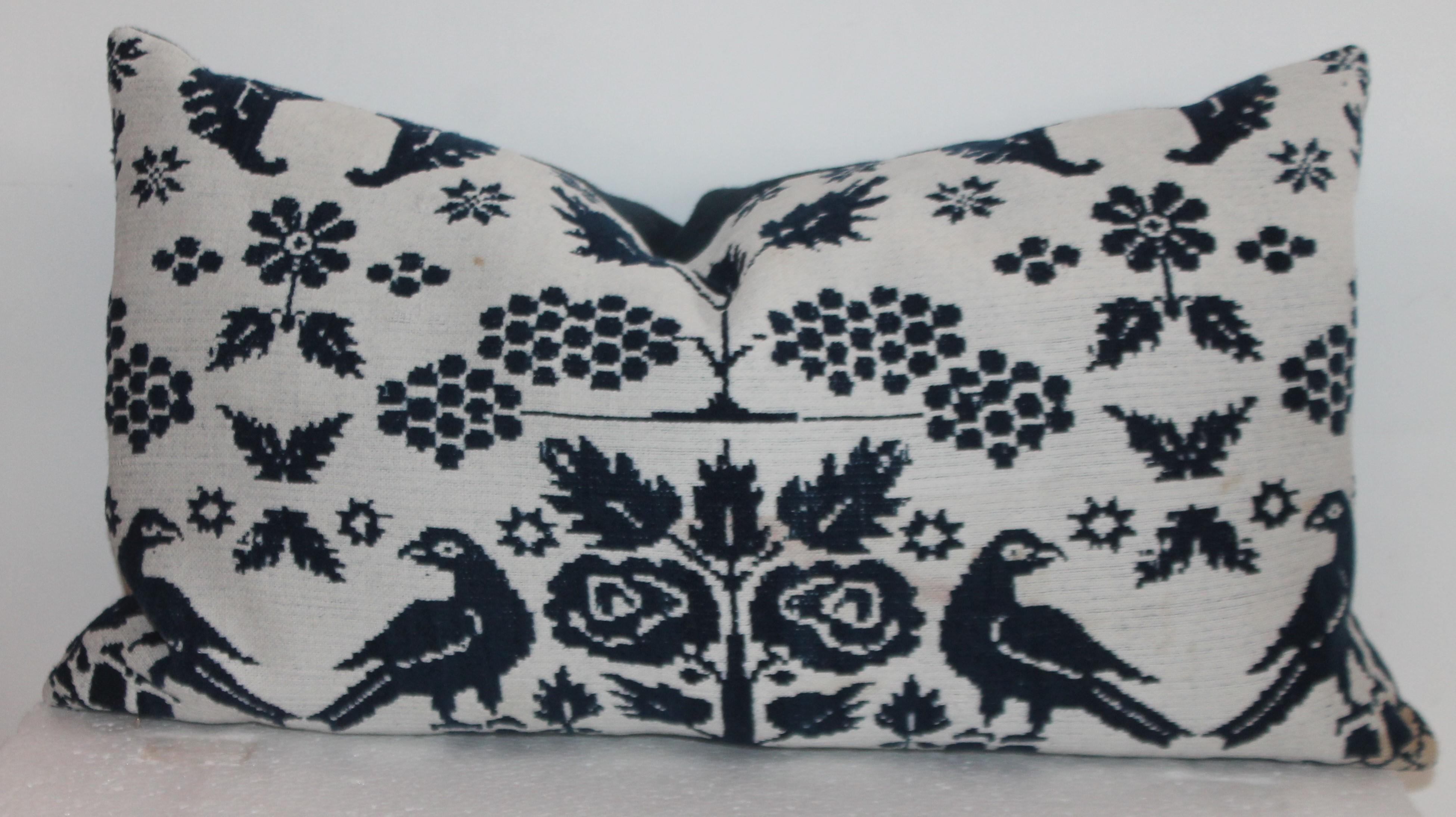American 19th Century Coverlet Bird Pillows Collection, Four Pillows For Sale