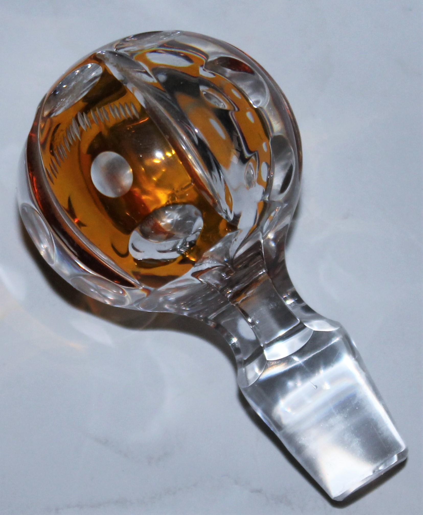 19th Century Cut Glass Bourbon Bottle with Lid In Good Condition In Los Angeles, CA