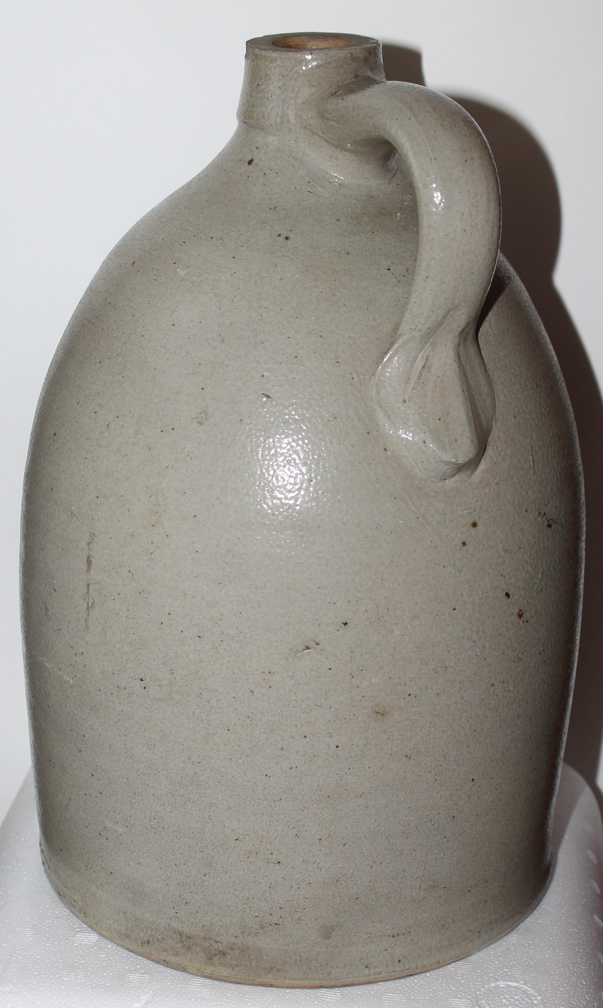 Hand-Crafted 19th Century Decorated Bird Stoneware Jug For Sale