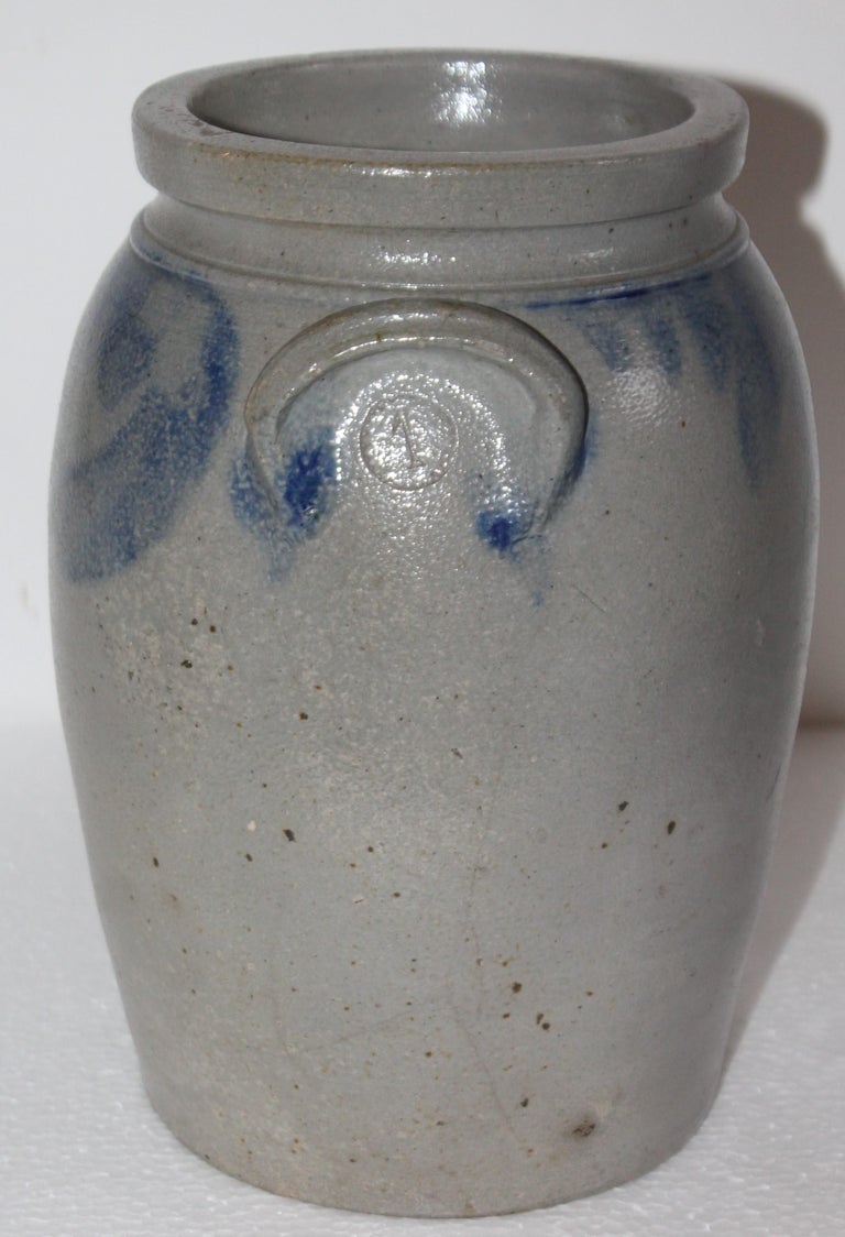 Adirondack 19th Century Decorated Crock From Pennsylvania For Sale