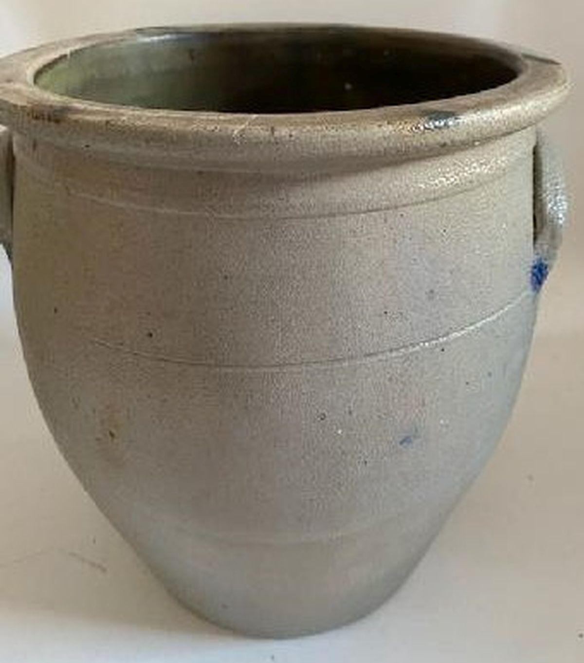 Adirondack 19th Century Decorated Salt Glaze 3 Gal Crock- Sipe & Sons For Sale