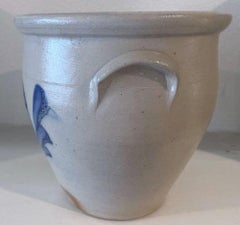 Dekorierter Salzglasurkrug aus Pittston, Pennsylvania, 19. Jahrhundert