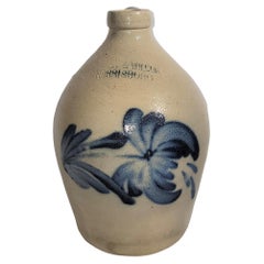 19th Century Decorated Salt Glaze Jug -Cowden & Wilcox