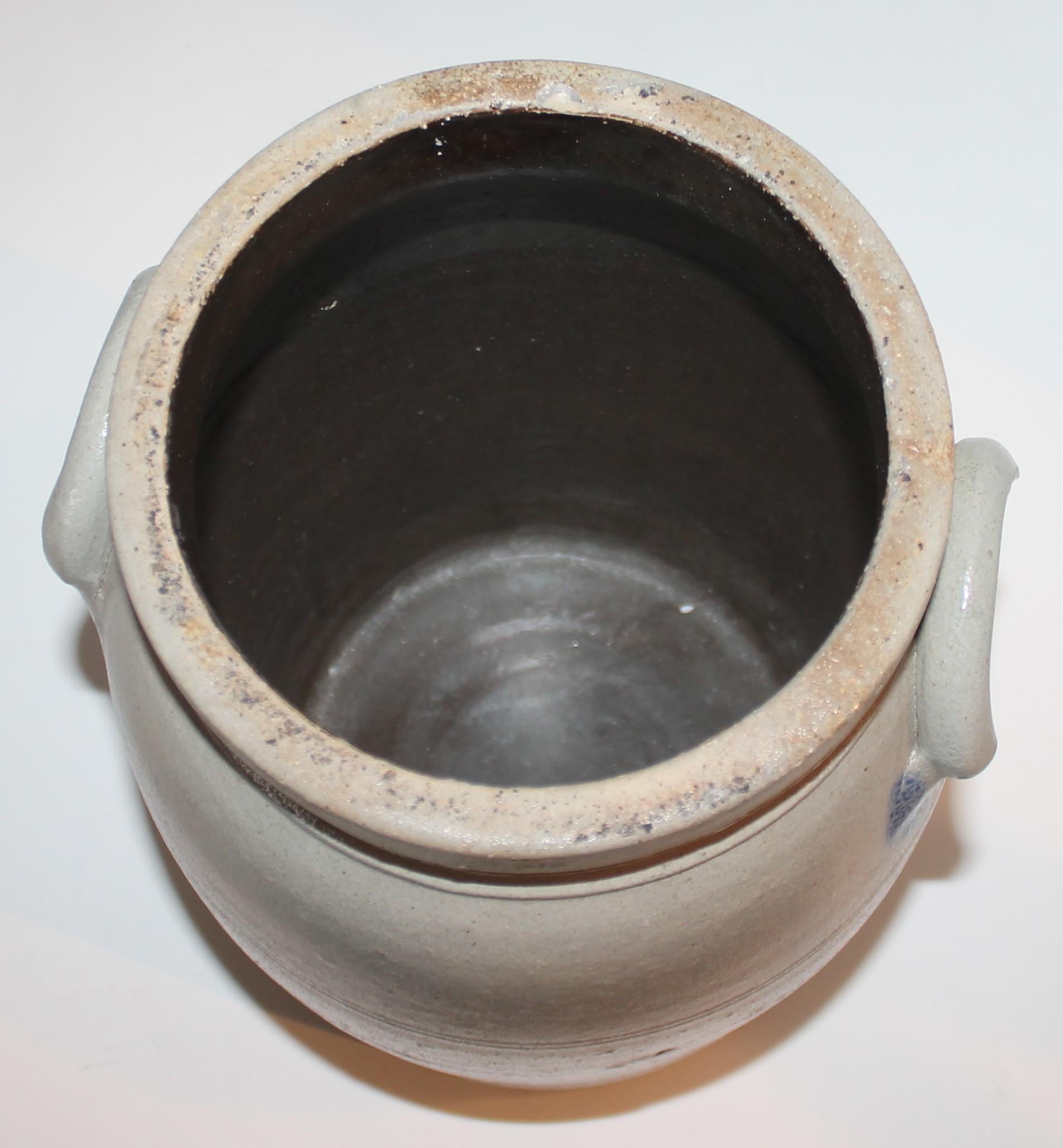 19thc Decorated Stoneware 3 Gallon Crock For Sale 1