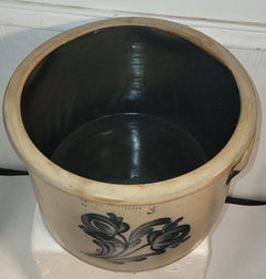 19Thc Decorated Stoneware Crock Cowden & Wilcox Pa.