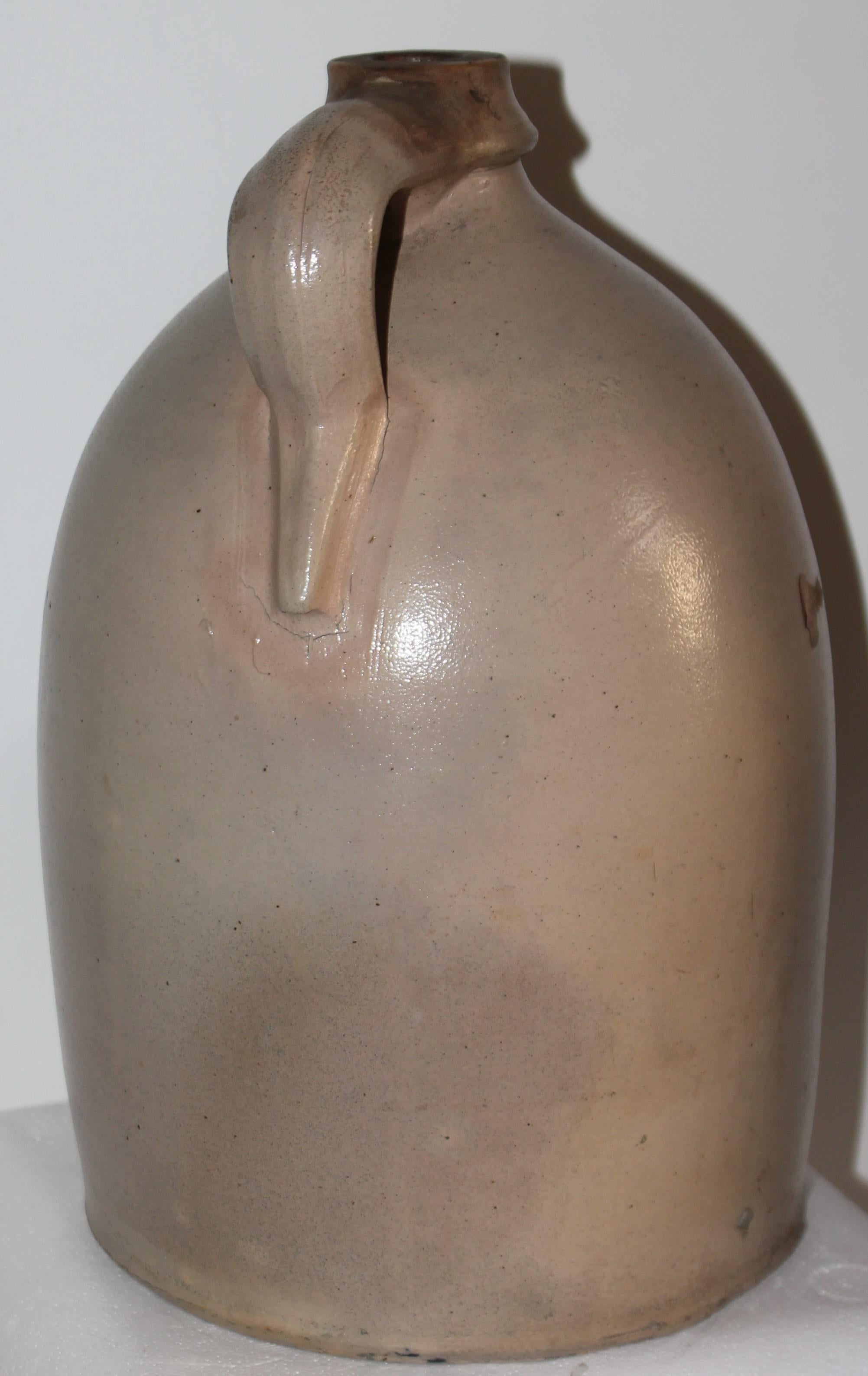 American 19thc Decorated Stoneware Jug For Sale