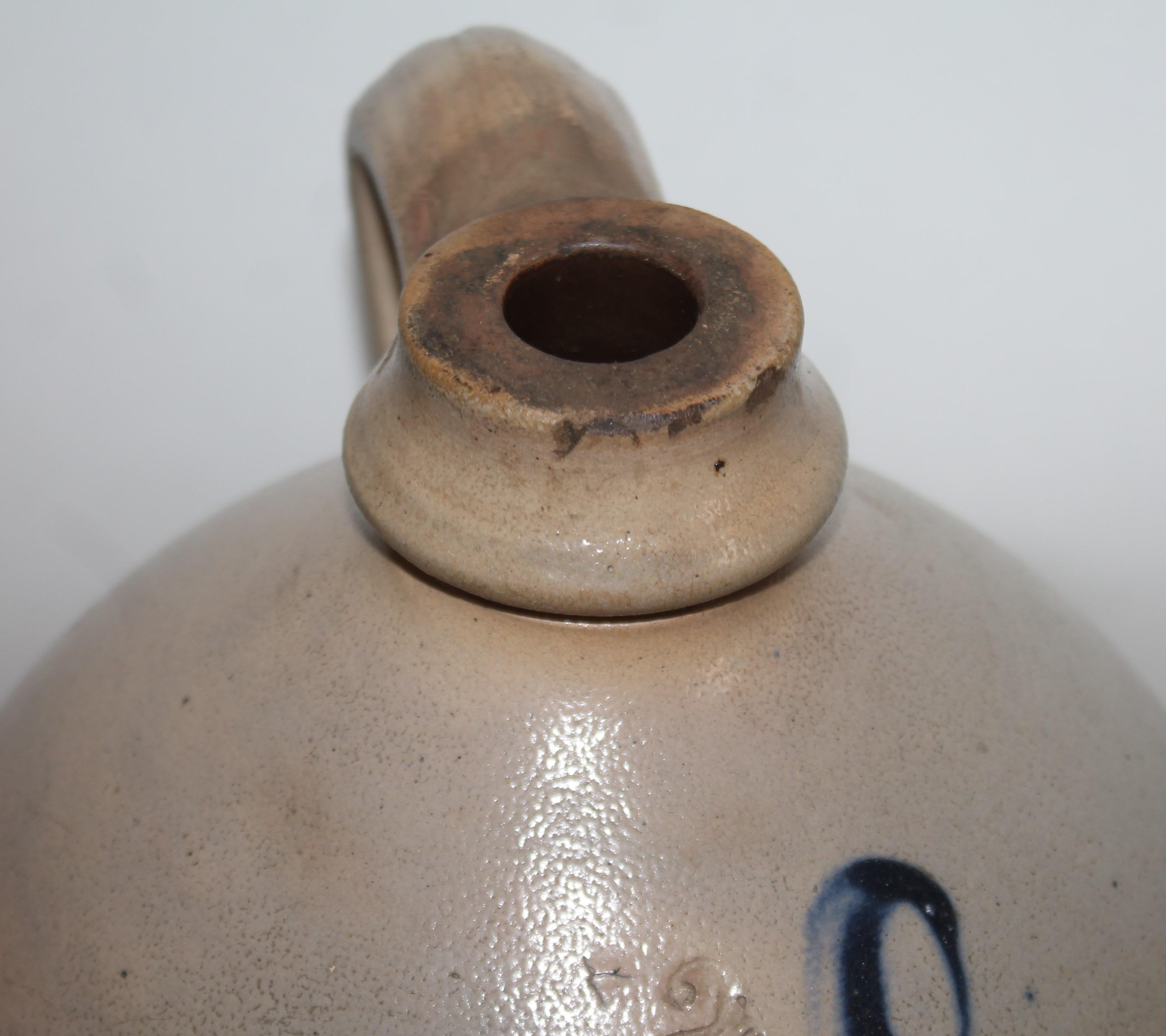 Hand-Crafted 19thc Decorated Stoneware Jug For Sale