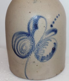 19th Century Decorated Stoneware Jug from Keene, New Hampshire
