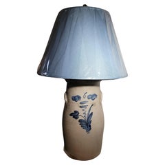 19Thc Decorated Stoneware  Lamp