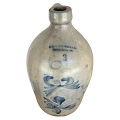 19thc DL & AK ballard 3 galon Jug, New England