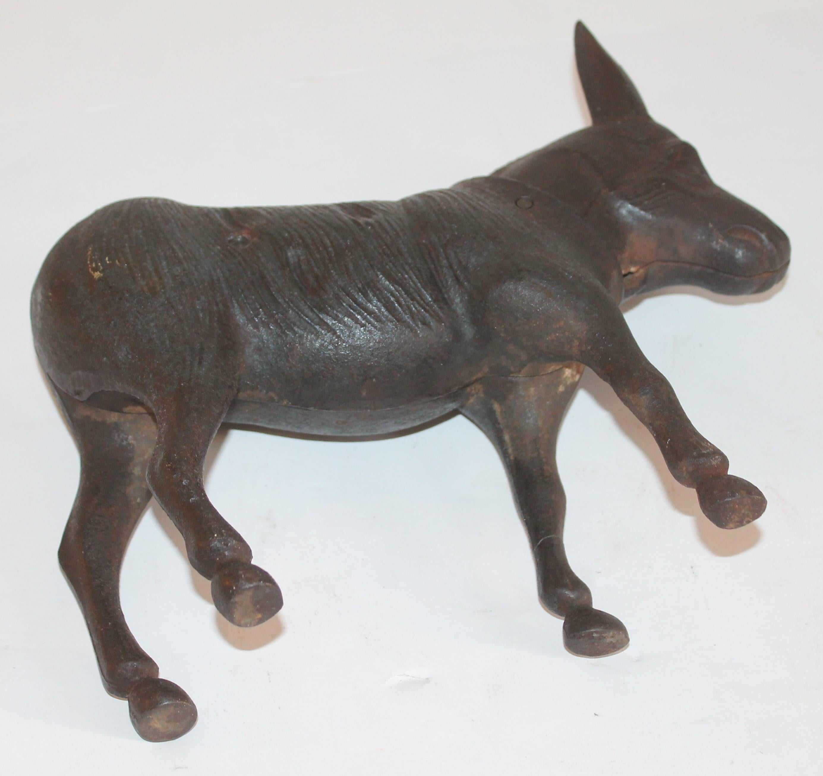 19Thc Donkey Door Stop with Nodder Head In Excellent Condition For Sale In Los Angeles, CA