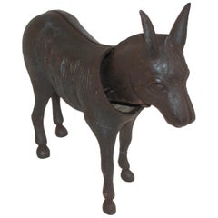 Antique 19Thc Donkey Door Stop with Nodder Head