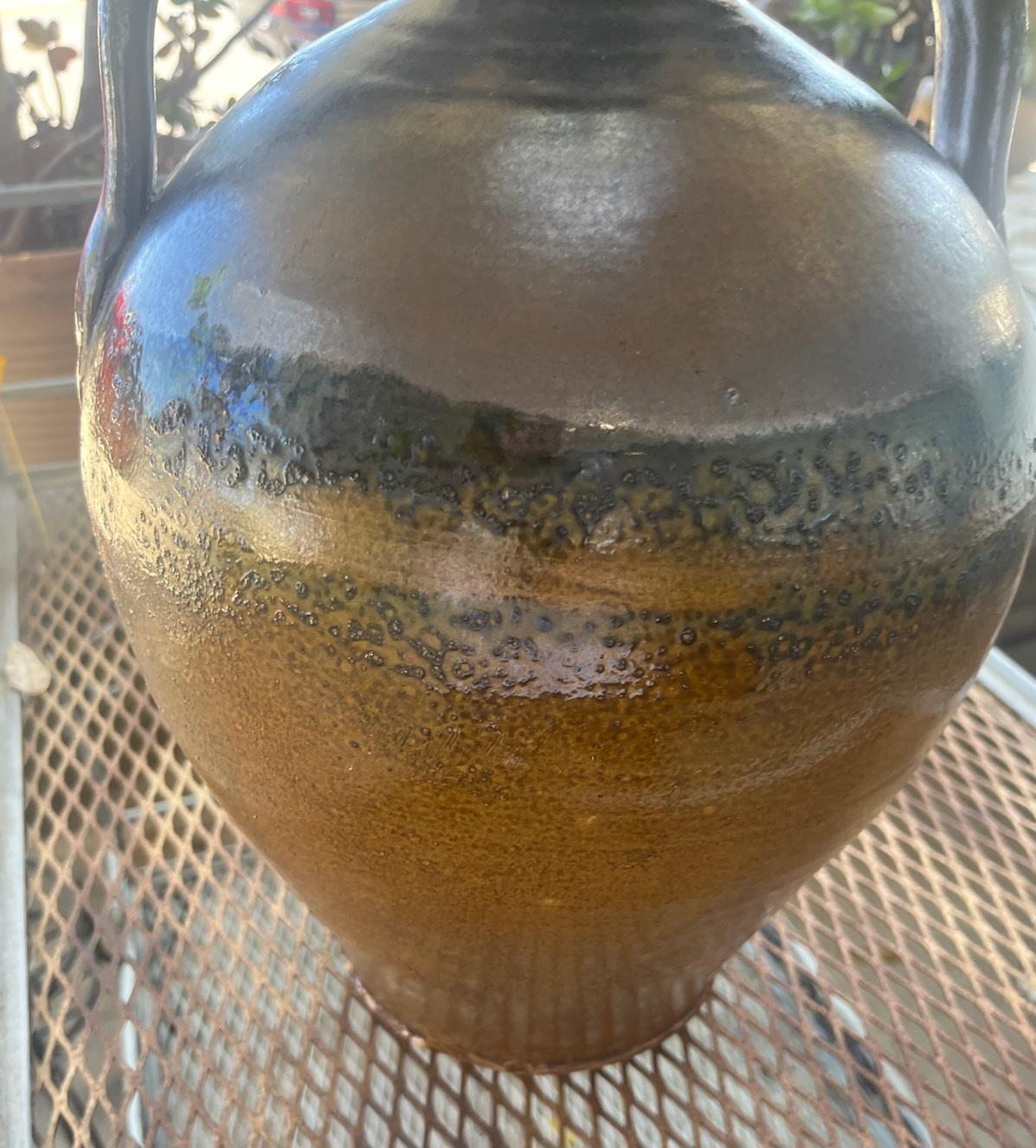 Lampada da tavolo con vaso a doppio manico in ceramica del XIX secolo in vendita 1