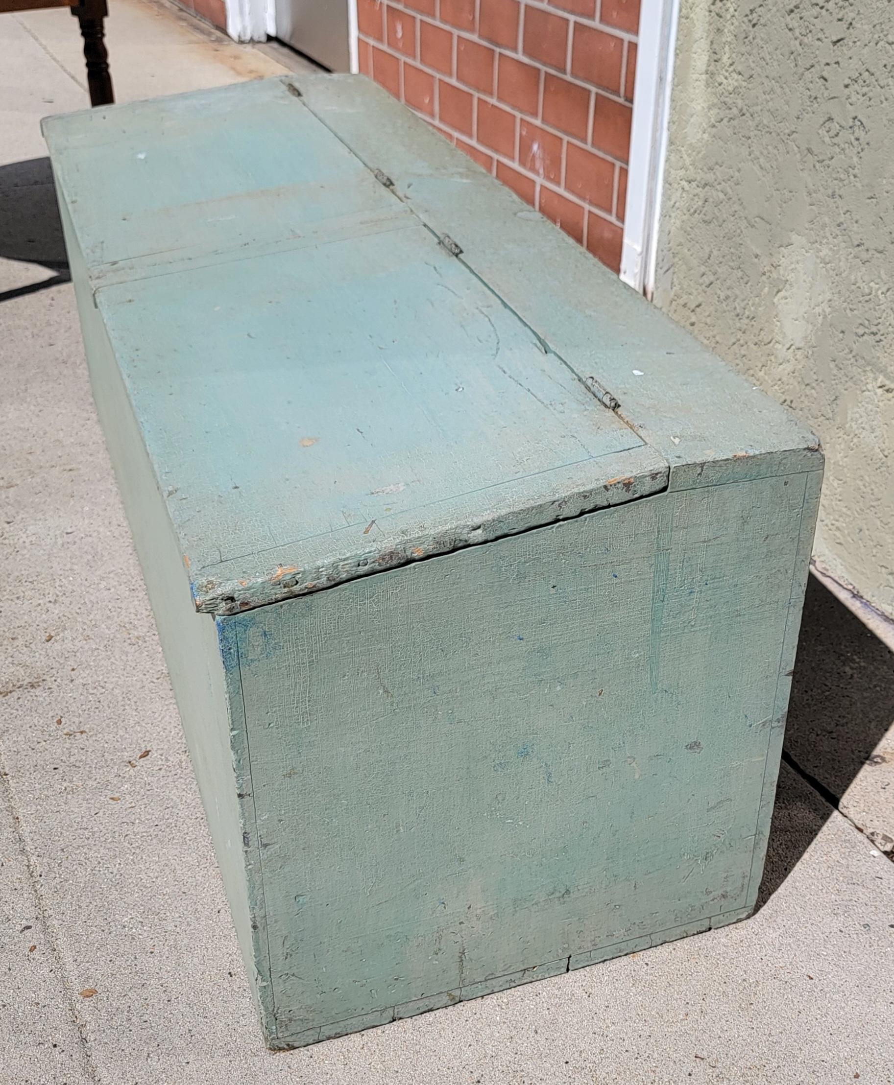 Painted 19thc Double Lidded Feed bin For Sale