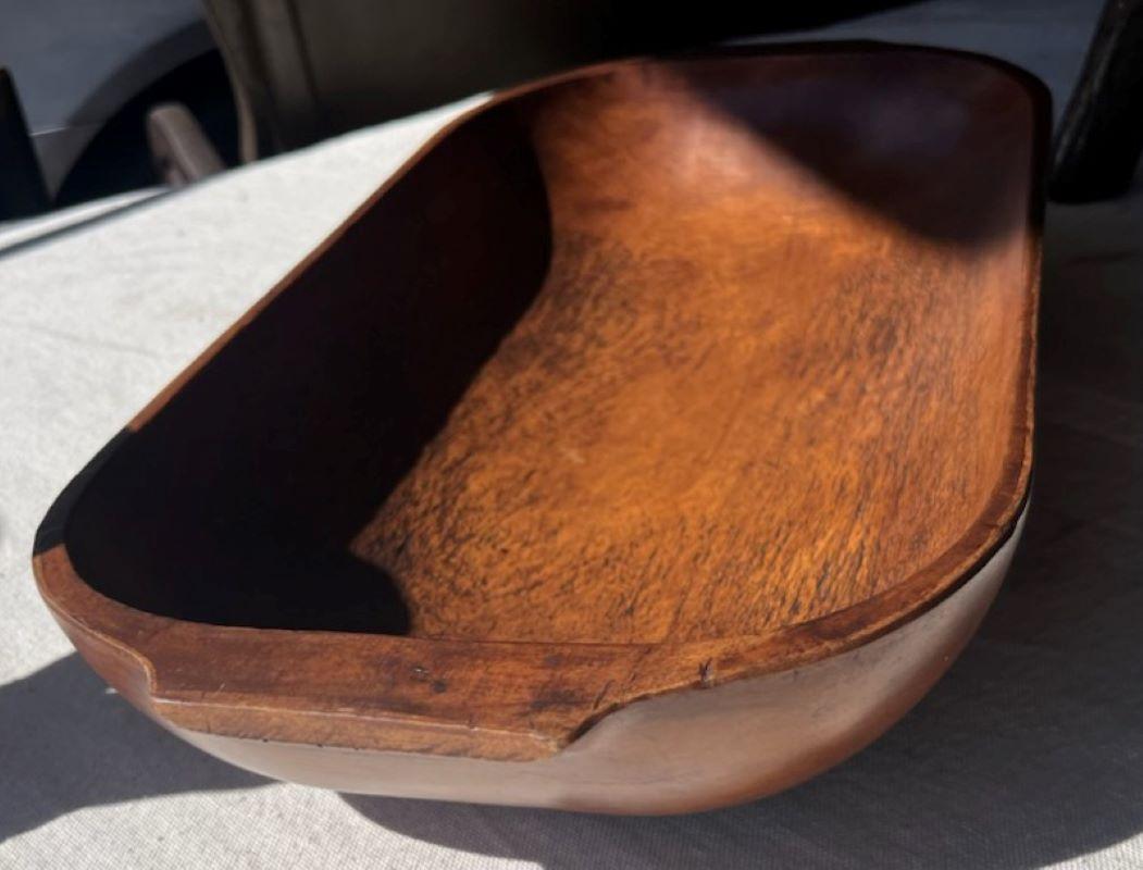 Hand-Crafted 19Thc Dough Bowl With Handles For Sale