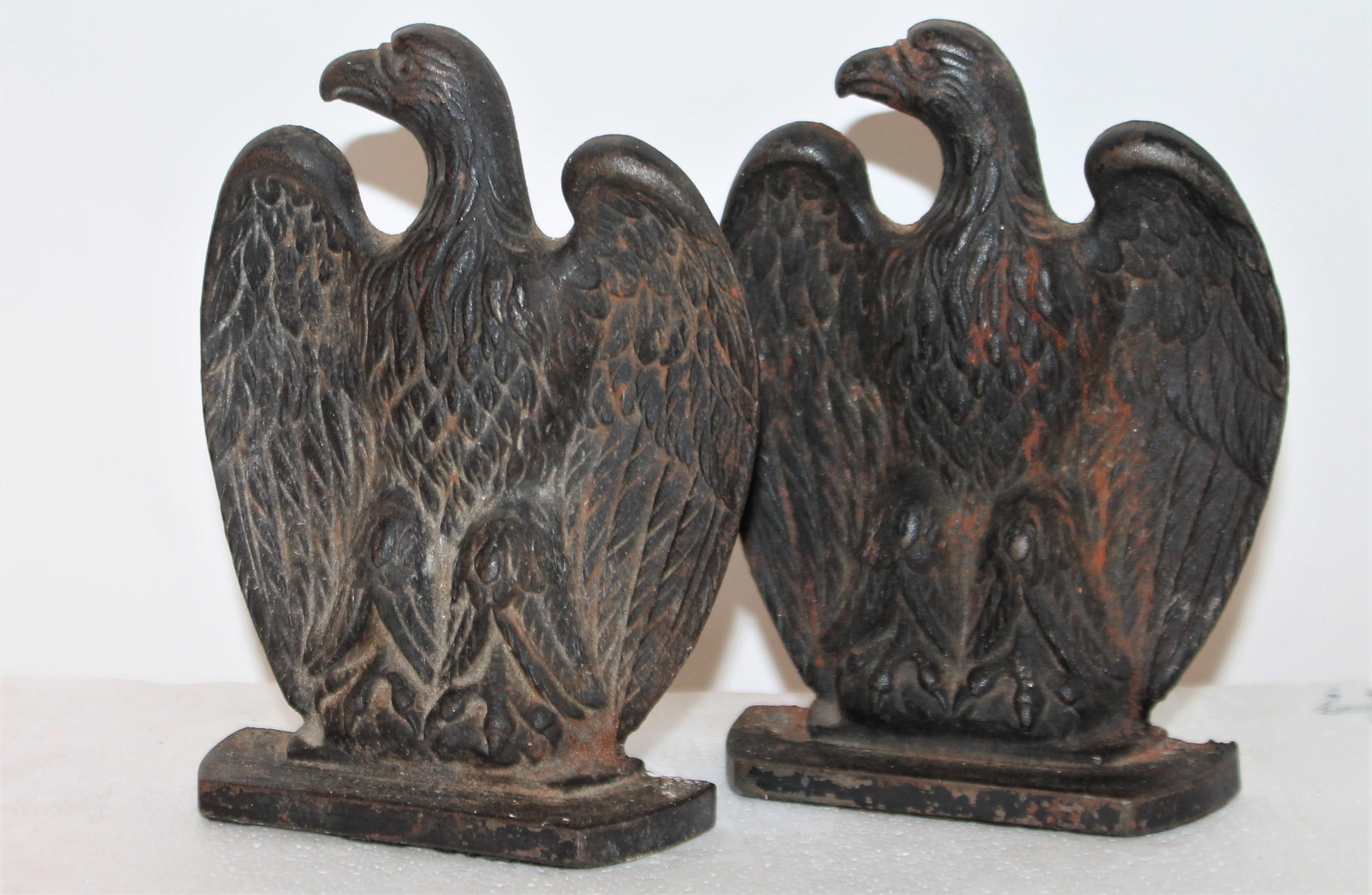 These fantastic early cast iron black painted bookends are in great condition and retain their original black painted surface.