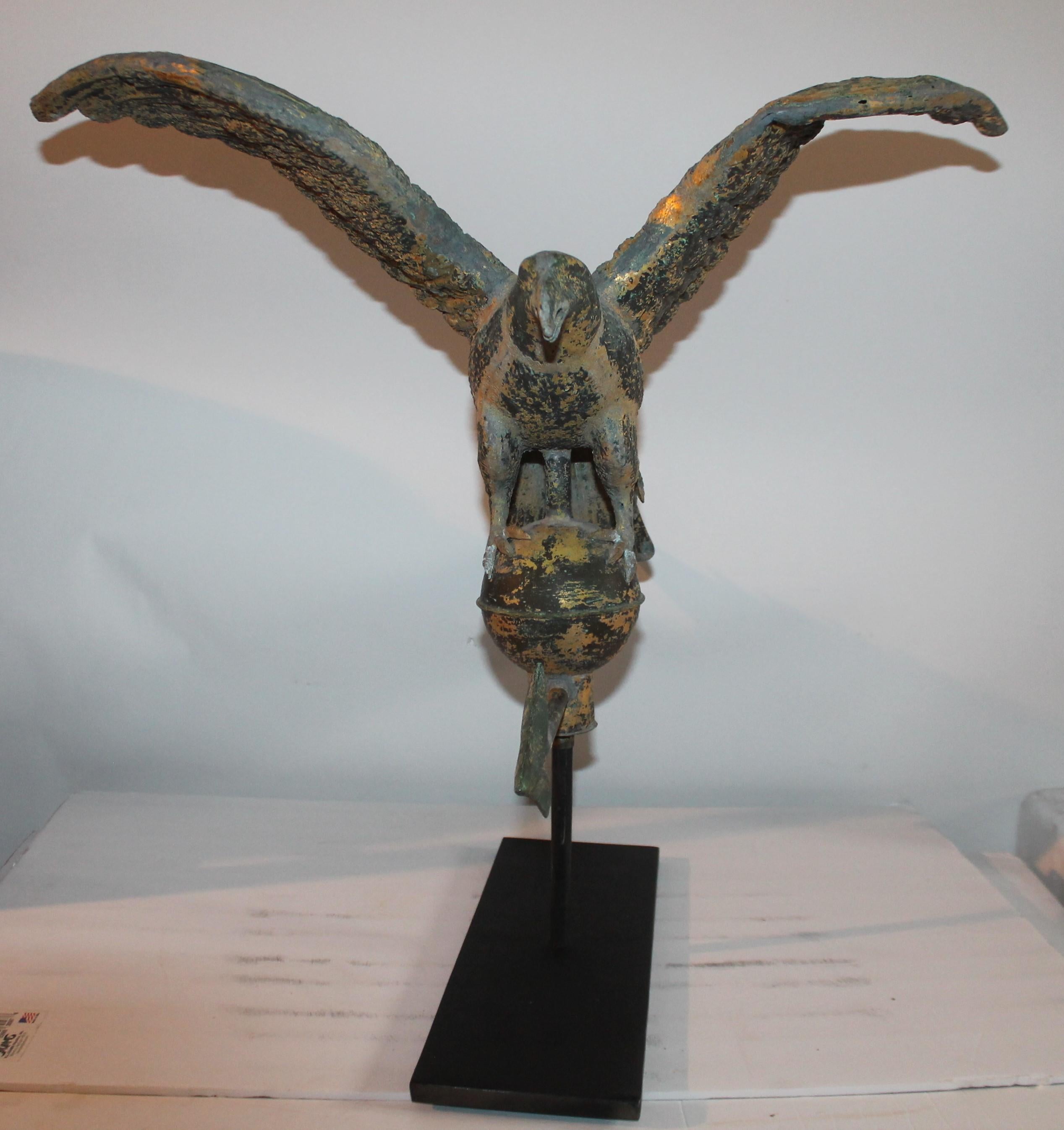 19th Century Eagle Weather Vane in Old Surface 1