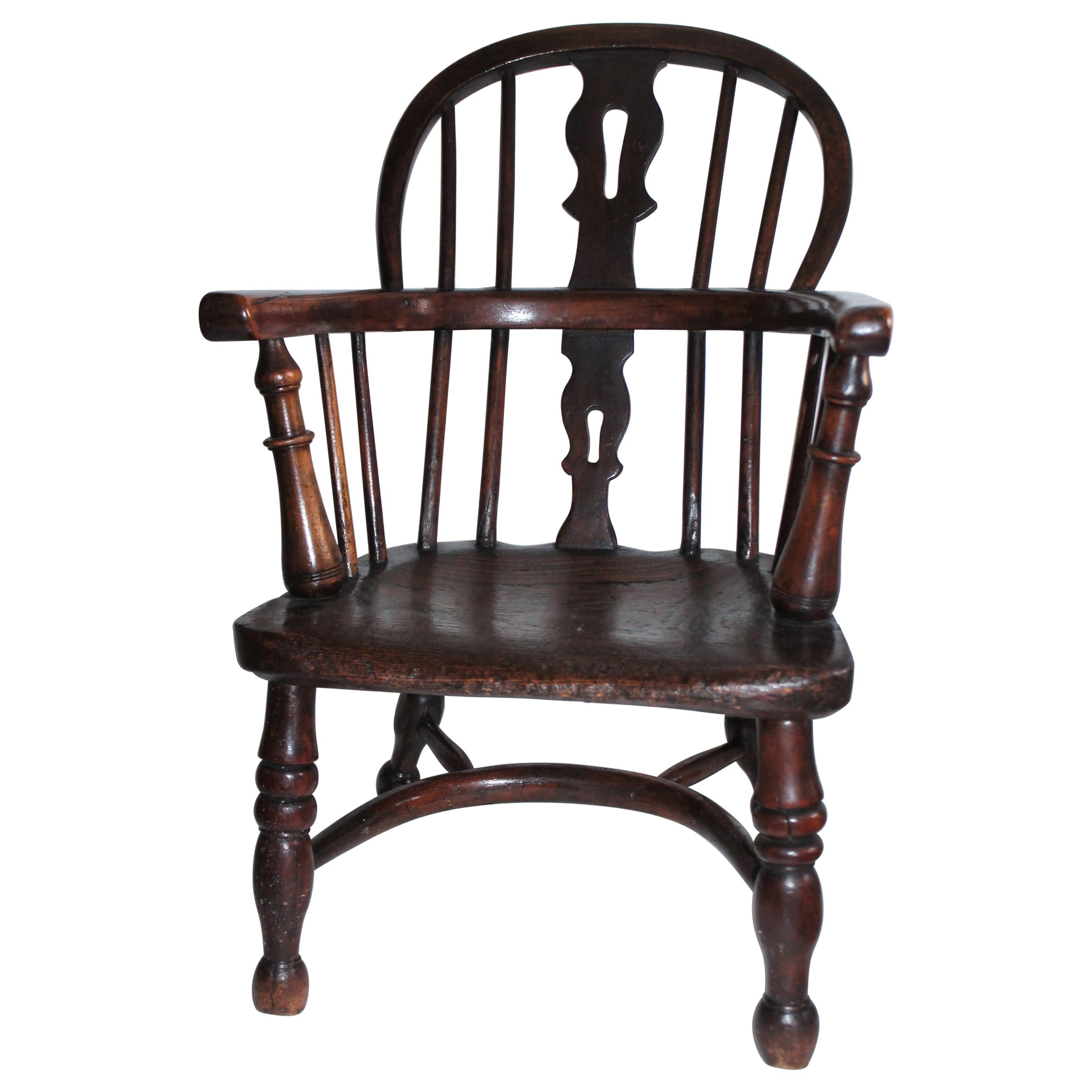 19th Century Early English Windsor Child's Chair